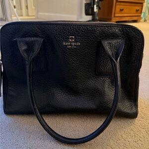 Kate Spade Black Leather Tote Bag